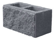 Камень бетонный рядовой Колотый 2-х пустотный					